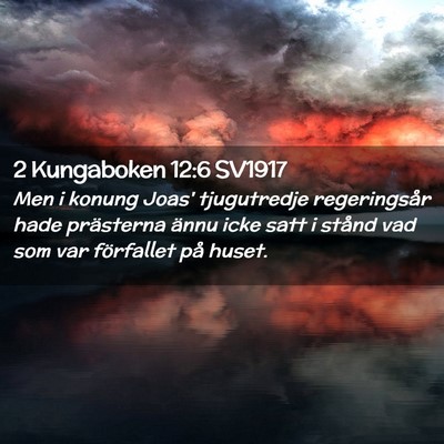 Picture 02 - 2 Kungaboken 12:6 SV1917 - Men i konung Joas' tjugutredje regeringsår hade - Bible Verse Picture