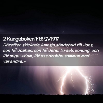 Picture 02 - 2 Kungaboken 14:8 SV1917 - Därefter skickade Amasja sändebud till Joas, - Bible Verse Picture