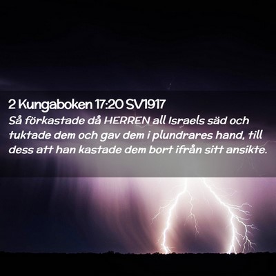 Picture 02 - 2 Kungaboken 17:20 SV1917 - Så förkastade då HERREN all Israels säd och - Bible Verse Picture