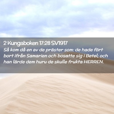 Picture 02 - 2 Kungaboken 17:28 SV1917 - Så kom då en av de präster som: de hade fört - Bible Verse Picture