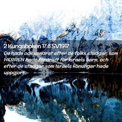 Picture 02 - 2 Kungaboken 17:8 SV1917 - De hade ock vandrat efter de folks stadgar, som - Bible Verse Picture