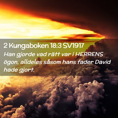 Picture 02 - 2 Kungaboken 18:3 SV1917 - Han gjorde vad rätt var i HERRENS ögon, - Bible Verse Picture