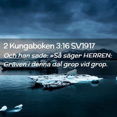 Picture 02 - 2 Kungaboken 3:16 SV1917 - Och han sade: »Så säger HERREN: Gräven i - Bible Verse Picture