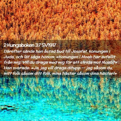 Picture 02 - 2 Kungaboken 3:7 SV1917 - Därefter sände han åstad bud till Josafat, - Bible Verse Picture
