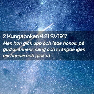 Picture 02 - 2 Kungaboken 4:21 SV1917 - Men hon gick upp och lade honom på gudsmannens - Bible Verse Picture