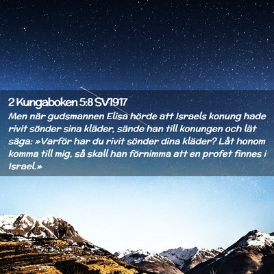 Picture 02 - 2 Kungaboken 5:8 SV1917 - Men när gudsmannen Elisa hörde att Israels - Bible Verse Picture