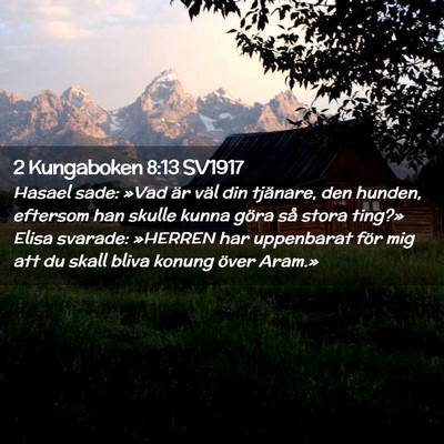 Picture 02 - 2 Kungaboken 8:13 SV1917 - Hasael sade: »Vad är väl din tjänare, den - Bible Verse Picture