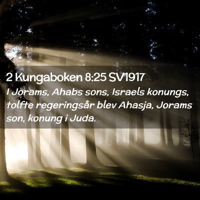 Picture 02 - 2 Kungaboken 8:25 SV1917 - I Jorams, Ahabs sons, Israels konungs, tolfte - Bible Verse Picture