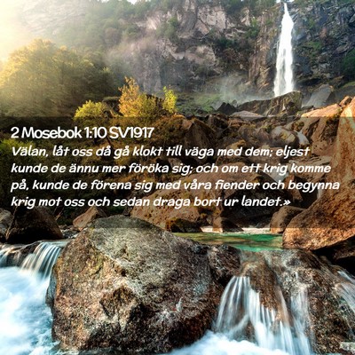 Picture 02 - 2 Mosebok 1:10 SV1917 - Välan, låt oss då gå klokt till väga med - Bible Verse Picture