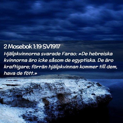 Picture 02 - 2 Mosebok 1:19 SV1917 - Hjälpkvinnorna svarade Farao: »De hebreiska - Bible Verse Picture