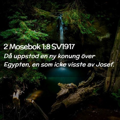 Picture 02 - 2 Mosebok 1:8 SV1917 - Då uppstod en ny konung över Egypten, en som - Bible Verse Picture