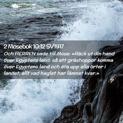 Picture 02 - 2 Mosebok 10:12 SV1917 - Och HERREN sade till Mose: »Räck ut din hand - Bible Verse Picture