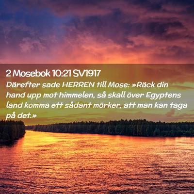 Picture 02 - 2 Mosebok 10:21 SV1917 - Därefter sade HERREN till Mose: »Räck din hand - Bible Verse Picture