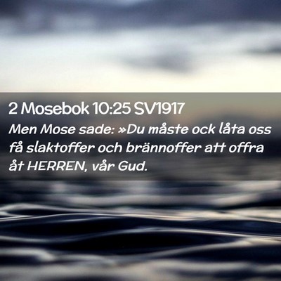 Picture 02 - 2 Mosebok 10:25 SV1917 - Men Mose sade: »Du måste ock låta oss få - Bible Verse Picture