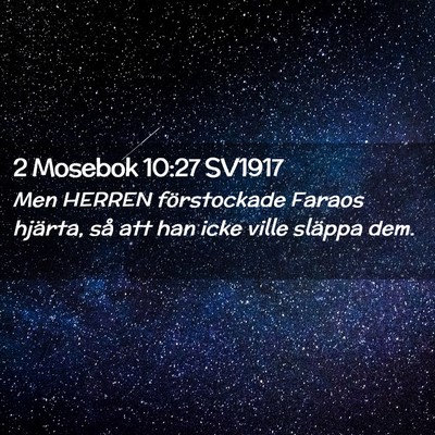 Picture 02 - 2 Mosebok 10:27 SV1917 - Men HERREN förstockade Faraos hjärta, så att - Bible Verse Picture
