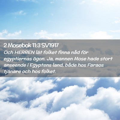 Picture 02 - 2 Mosebok 11:3 SV1917 - Och HERREN lät folket finna nåd för - Bible Verse Picture