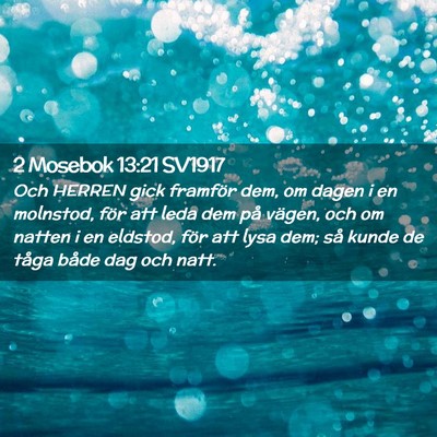 Picture 02 - 2 Mosebok 13:21 SV1917 - Och HERREN gick framför dem, om dagen i en - Bible Verse Picture
