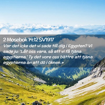 Picture 02 - 2 Mosebok 14:12 SV1917 - Var det icke det vi sade till dig i Egypten? Vi - Bible Verse Picture