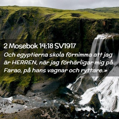 Picture 02 - 2 Mosebok 14:18 SV1917 - Och egyptierna skola förnimma att jag är - Bible Verse Picture