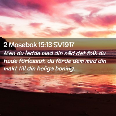Picture 02 - 2 Mosebok 15:13 SV1917 - Men du ledde med din nåd det folk du hade - Bible Verse Picture