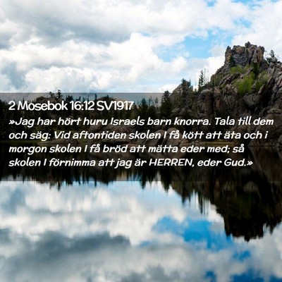 Picture 02 - 2 Mosebok 16:12 SV1917 - »Jag har hört huru Israels barn knorra. Tala - Bible Verse Picture