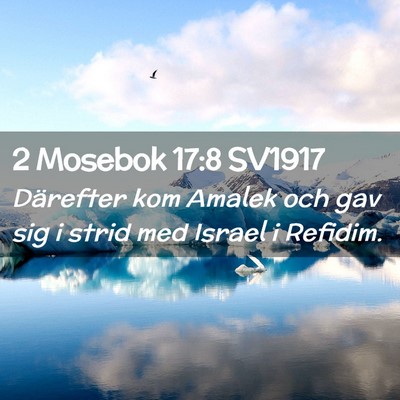 Picture 02 - 2 Mosebok 17:8 SV1917 - Därefter kom Amalek och gav sig i strid med - Bible Verse Picture