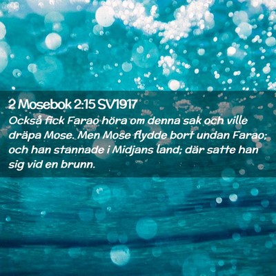 Picture 02 - 2 Mosebok 2:15 SV1917 - Också fick Farao höra om denna sak och ville - Bible Verse Picture