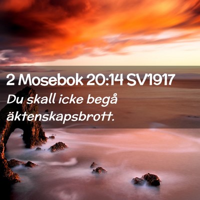 Picture 02 - 2 Mosebok 20:14 SV1917 - Du skall icke begå - Bible Verse Picture