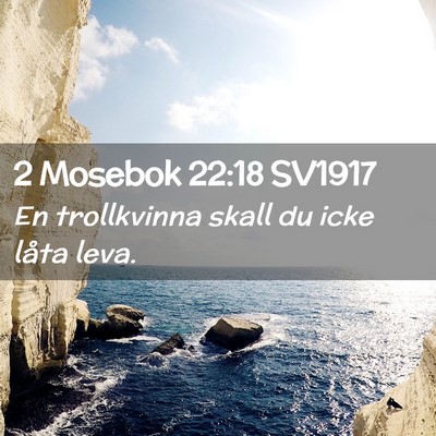 Picture 02 - 2 Mosebok 22:18 SV1917 - En trollkvinna skall du icke låta - Bible Verse Picture