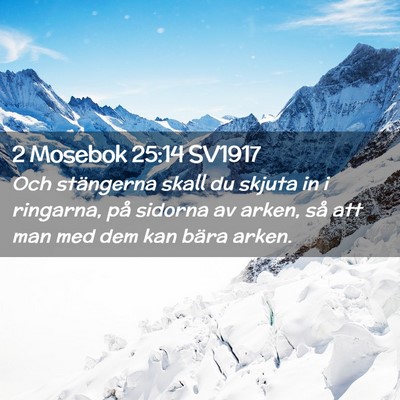 Picture 02 - 2 Mosebok 25:14 SV1917 - Och stängerna skall du skjuta in i ringarna, på - Bible Verse Picture