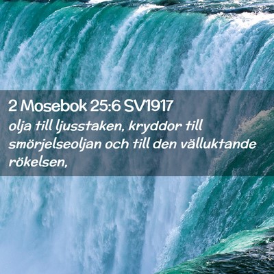 Picture 02 - 2 Mosebok 25:6 SV1917 - olja till ljusstaken, kryddor till - Bible Verse Picture