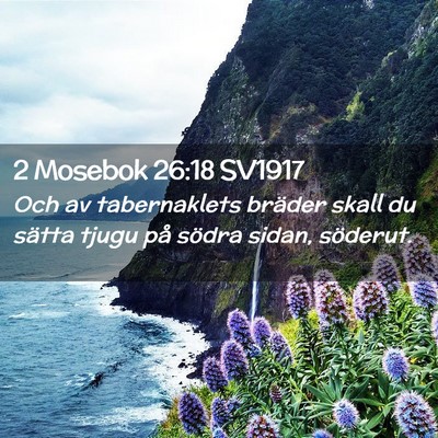 Picture 02 - 2 Mosebok 26:18 SV1917 - Och av tabernaklets bräder skall du sätta tjugu - Bible Verse Picture