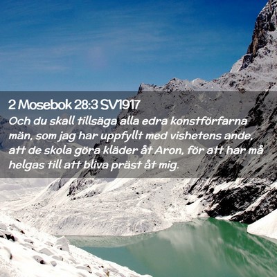 Picture 02 - 2 Mosebok 28:3 SV1917 - Och du skall tillsäga alla edra konstförfarna - Bible Verse Picture