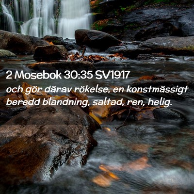 Picture 02 - 2 Mosebok 30:35 SV1917 - och gör därav rökelse, en konstmässigt beredd - Bible Verse Picture
