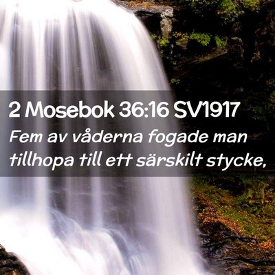 Picture 02 - 2 Mosebok 36:16 SV1917 - Fem av våderna fogade man tillhopa till ett - Bible Verse Picture