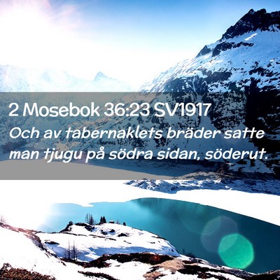 Picture 02 - 2 Mosebok 36:23 SV1917 - Och av tabernaklets bräder satte man tjugu på - Bible Verse Picture