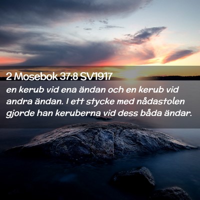 Picture 02 - 2 Mosebok 37:8 SV1917 - en kerub vid ena ändan och en kerub vid andra - Bible Verse Picture