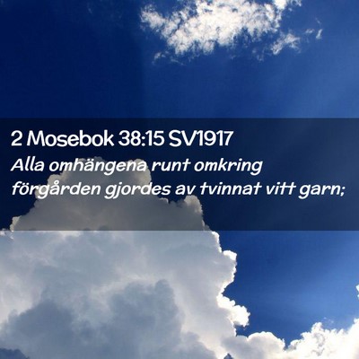 Picture 02 - 2 Mosebok 38:15 SV1917 - Alla omhängena runt omkring förgården gjordes - Bible Verse Picture