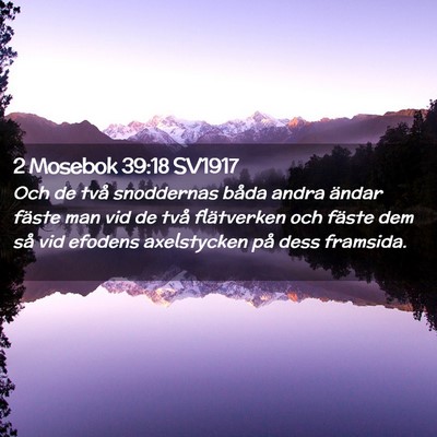 Picture 02 - 2 Mosebok 39:18 SV1917 - Och de två snoddernas båda andra ändar fäste - Bible Verse Picture