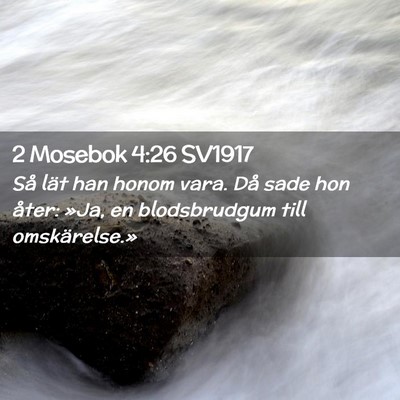 Picture 02 - 2 Mosebok 4:26 SV1917 - Så lät han honom vara. Då sade hon åter: - Bible Verse Picture