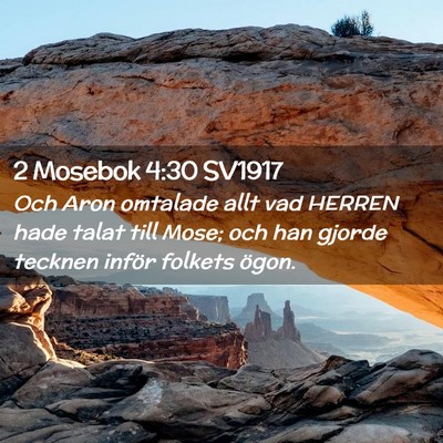 Picture 02 - 2 Mosebok 4:30 SV1917 - Och Aron omtalade allt vad HERREN hade talat till - Bible Verse Picture