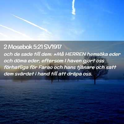 Picture 02 - 2 Mosebok 5:21 SV1917 - och de sade till dem: »Må HERREN hemsöka eder - Bible Verse Picture