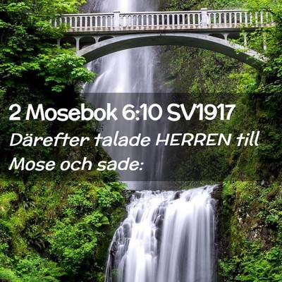Picture 02 - 2 Mosebok 6:10 SV1917 - Därefter talade HERREN till Mose och - Bible Verse Picture