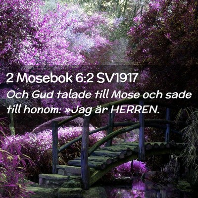 Picture 02 - 2 Mosebok 6:2 SV1917 - Och Gud talade till Mose och sade till honom: - Bible Verse Picture
