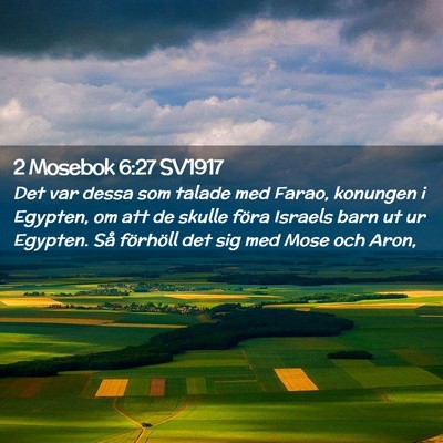 Picture 02 - 2 Mosebok 6:27 SV1917 - Det var dessa som talade med Farao, konungen i - Bible Verse Picture