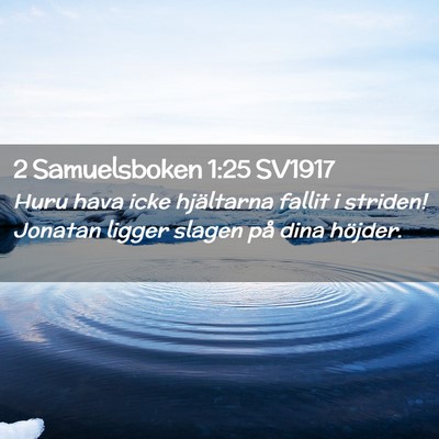 Picture 02 - 2 Samuelsboken 1:25 SV1917 - Huru hava icke hjältarna fallit i striden! - Bible Verse Picture