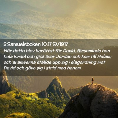 Picture 02 - 2 Samuelsboken 10:17 SV1917 - När detta blev berättat för David, församlade - Bible Verse Picture