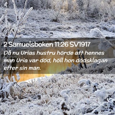 Picture 02 - 2 Samuelsboken 11:26 SV1917 - Då nu Urias hustru hörde att hennes man Uria - Bible Verse Picture
