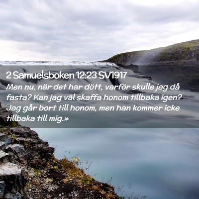 Picture 02 - 2 Samuelsboken 12:23 SV1917 - Men nu, när det har dött, varför skulle jag - Bible Verse Picture