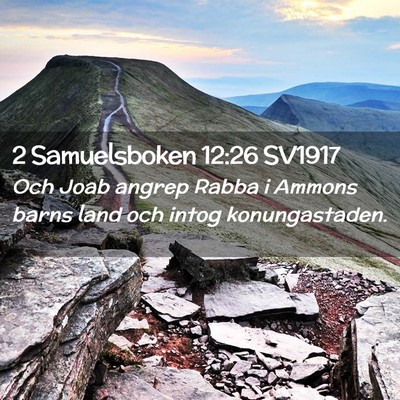 Picture 02 - 2 Samuelsboken 12:26 SV1917 - Och Joab angrep Rabba i Ammons barns land och - Bible Verse Picture